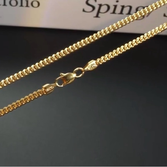 New Sterling Silver Cuban Chain Necklace Diamond Cut Curb Chain Link 925 Stamped - Picture 10 of 15